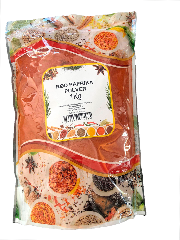 RØD PAPRIKA PULVER *SØDT*, 1 kg - Danfoods