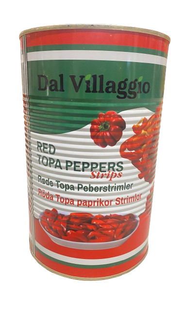 PAPRIKA RØD STRIMLER, 4,1 kg DAL VILLAGGIO - Danfoods